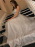A Line Glitter Silver V Neck Sequins Open Back Prom Dress LBQ3801